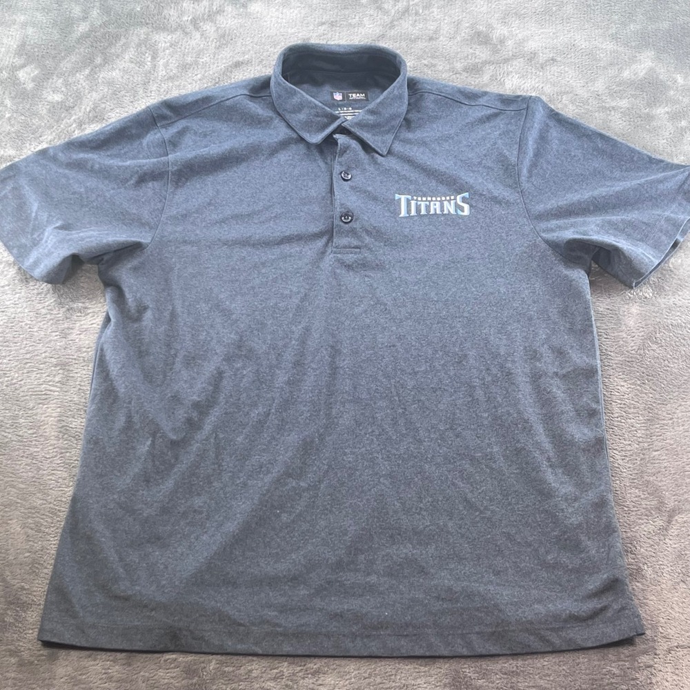 NFL Team Apparel Tennessee Titans Mens Large Gray Polo Shirt M20-6487